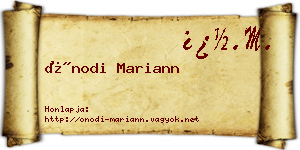 Ónodi Mariann névjegykártya